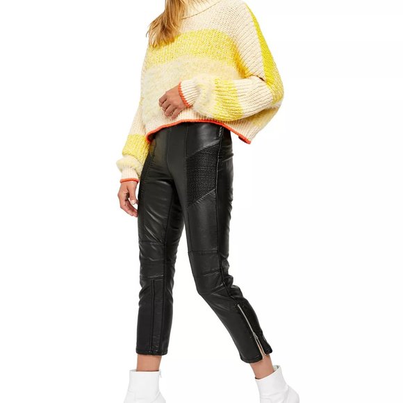 Free People Kaelin Moto Skinny Jeans Sz 4 - Picture 3 of 10